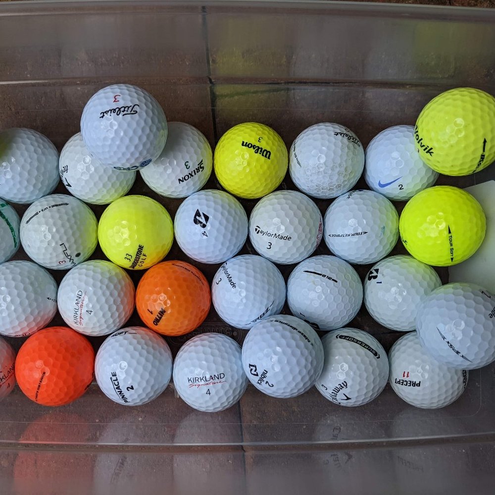 30 AA golf balls Titleist, TopFlite, Kirkland, Callaway, Pinnacle Srixon   B